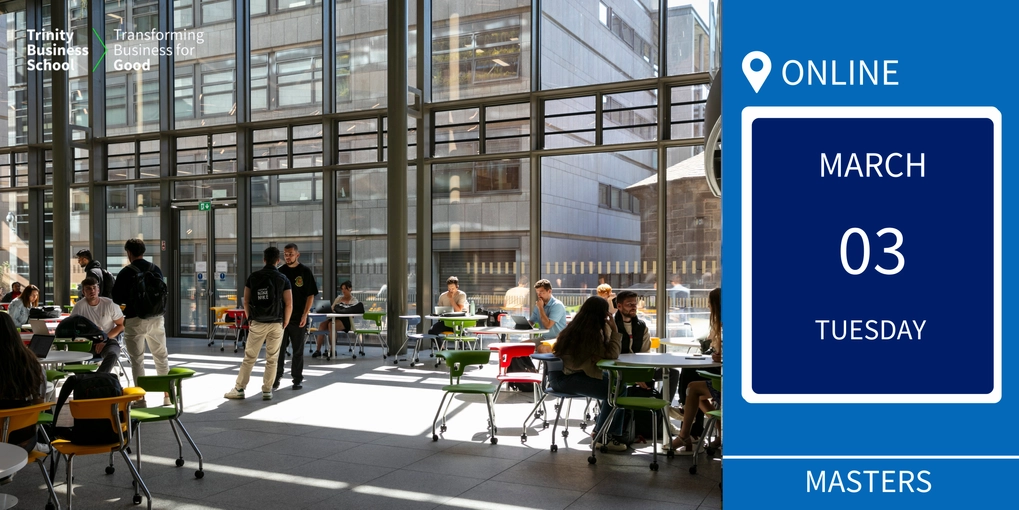Interior shot of the school stairs with the event date on the right of the screen