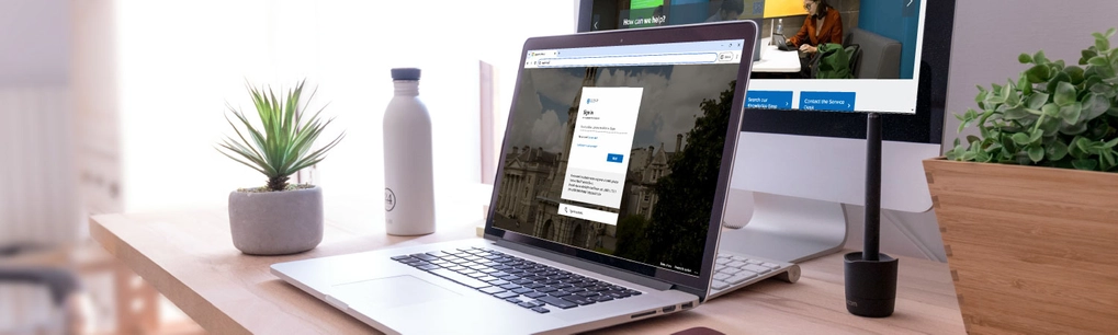 Login Screen on Laptop