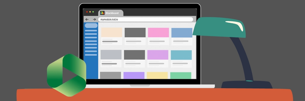 Image of a computer on desk using Panopto