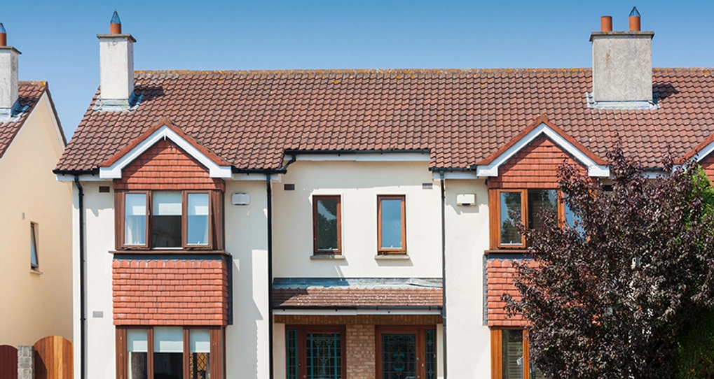 Semi detached house from front