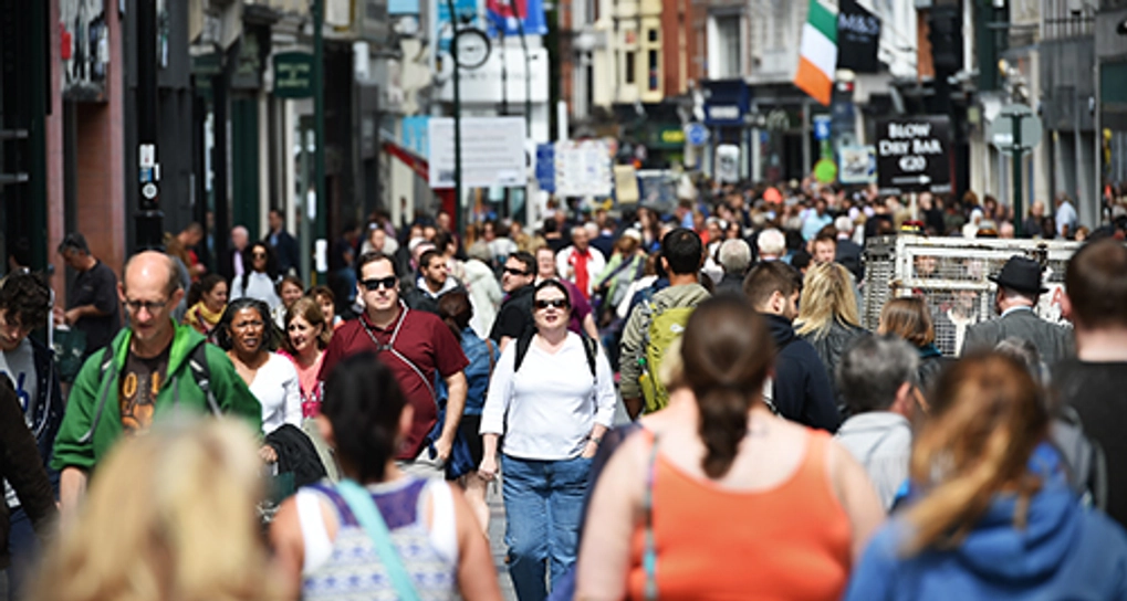 A crowded city street