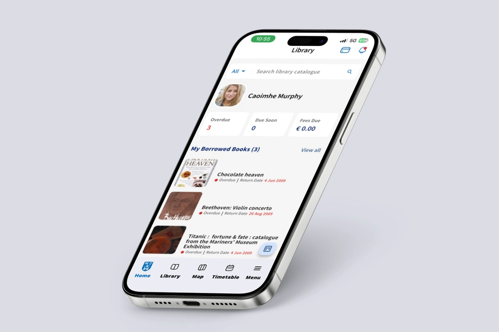 The Library section of the Trinity app