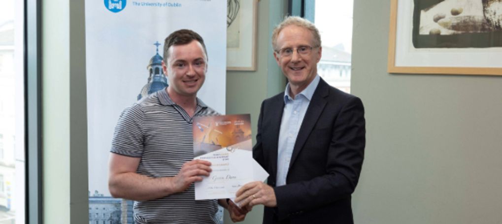 Gavin Dann being awarded the Dean's Awards for Professional & Support Staff award