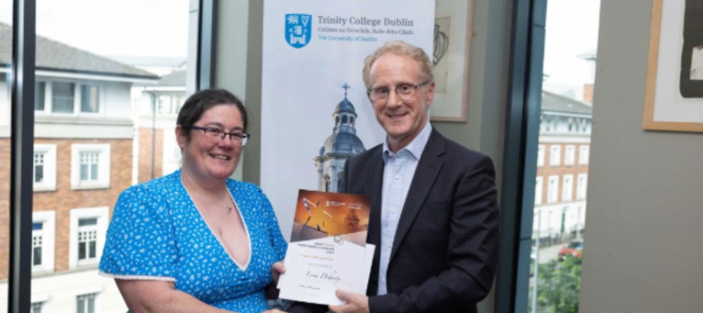 Lena Doherty being awarded the Dean's Awards for Professional & Support Staff award