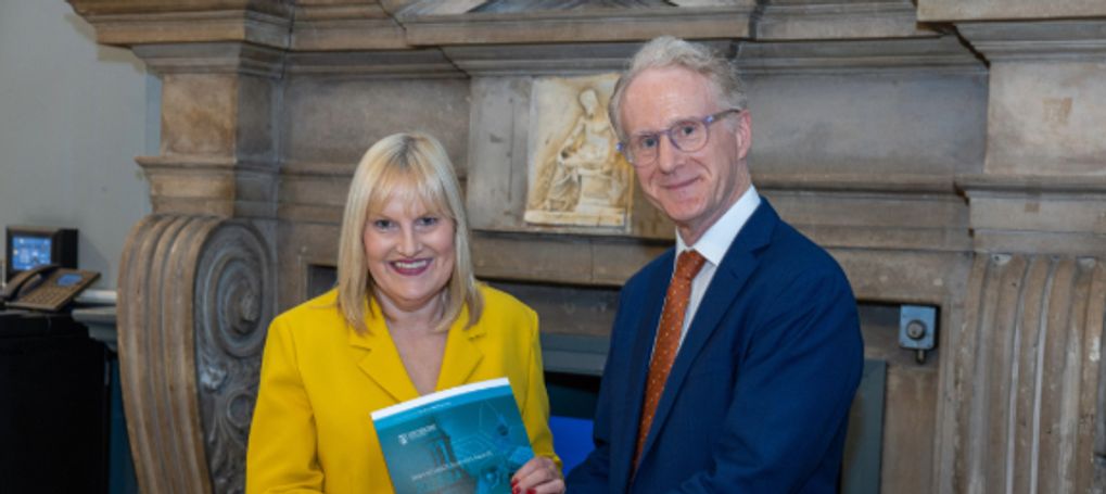 Michele Keane being awarded the Dean's Awards for Professional & Support Staff award