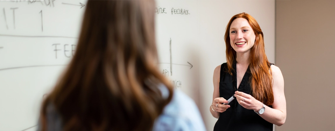 Lecturer giving a workshop
