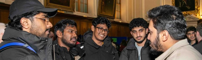 Attendees and alumni at a Trinity Career Connection event
