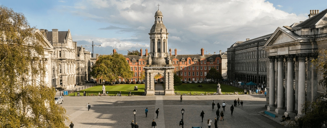 Trinity Campanile and wide campus shot