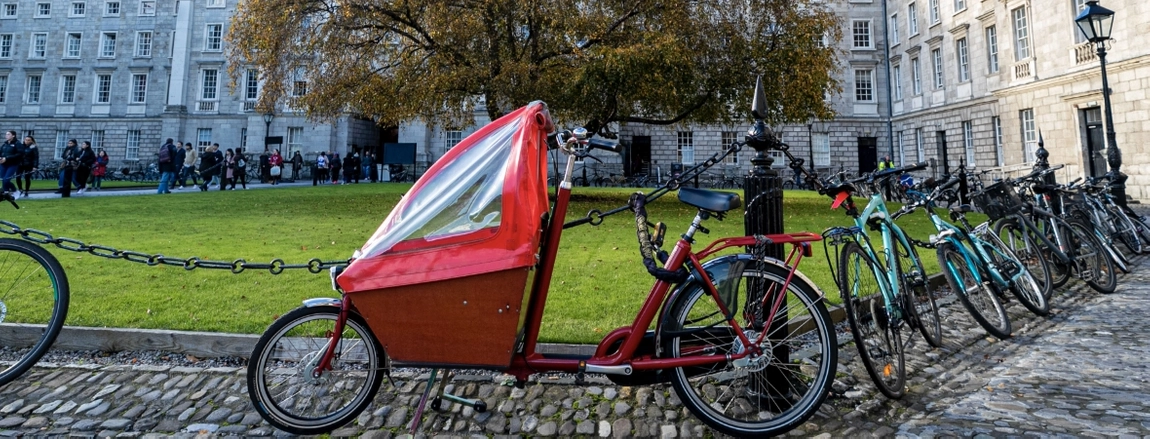 Bicycles parked in Parliament Square TCD