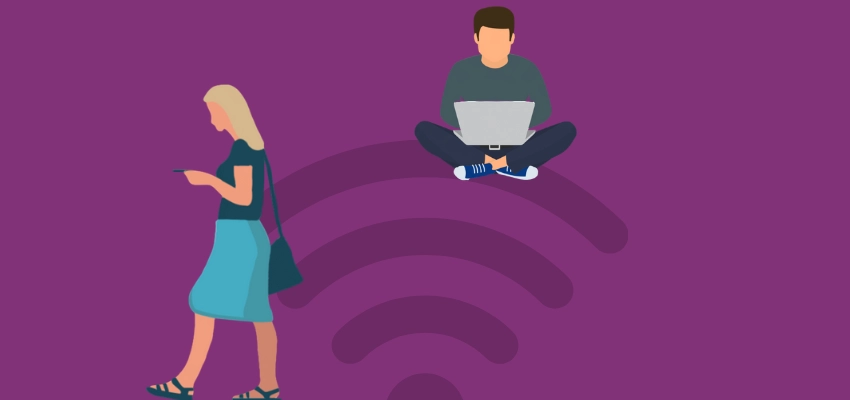 image of students using WiFi