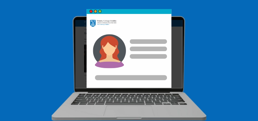 image of student profile on computer screen