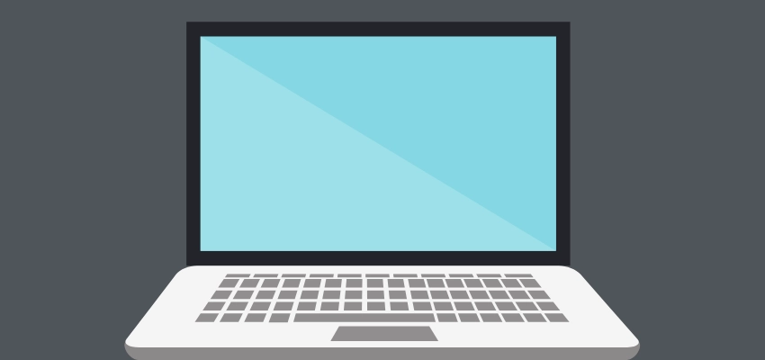 image of a laptop on a grey background