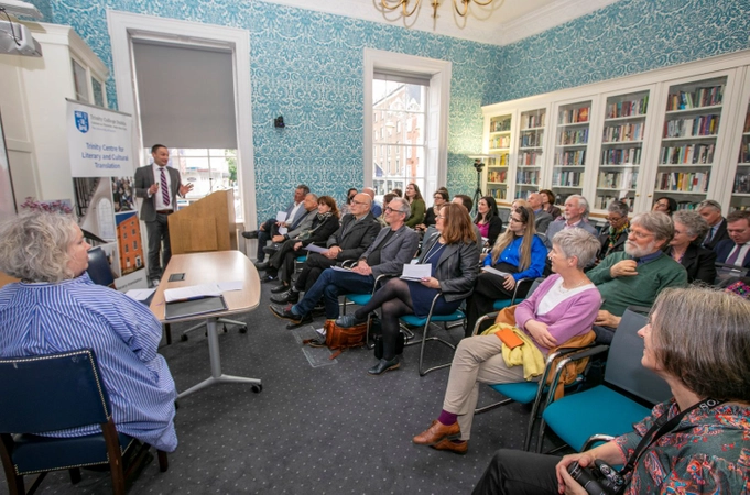 The audience at the 10th anniversary celebrations oft the Trinity Centre for Literary and Cultural Translation.