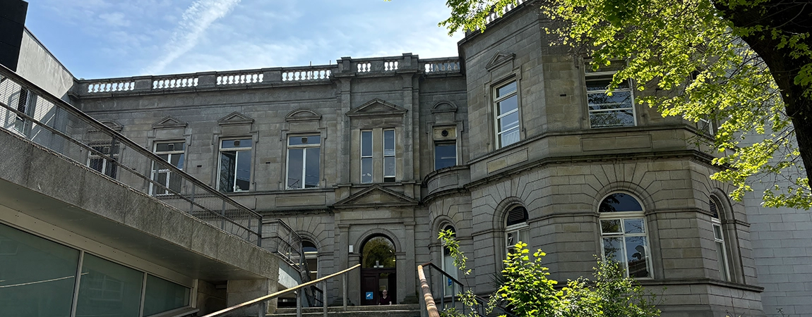 An image of the front of the Parsons Building