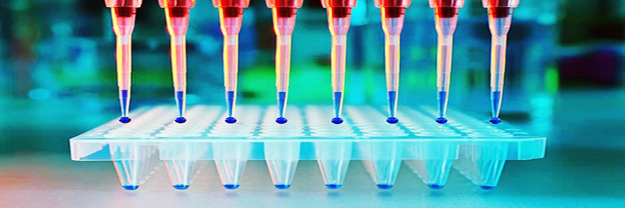 Medical samples being taken from test tray.