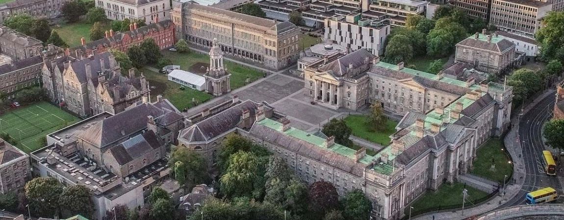 Aerial view of Trinity College Dublin