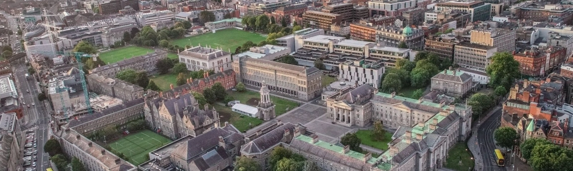 An aerial view of Trinity