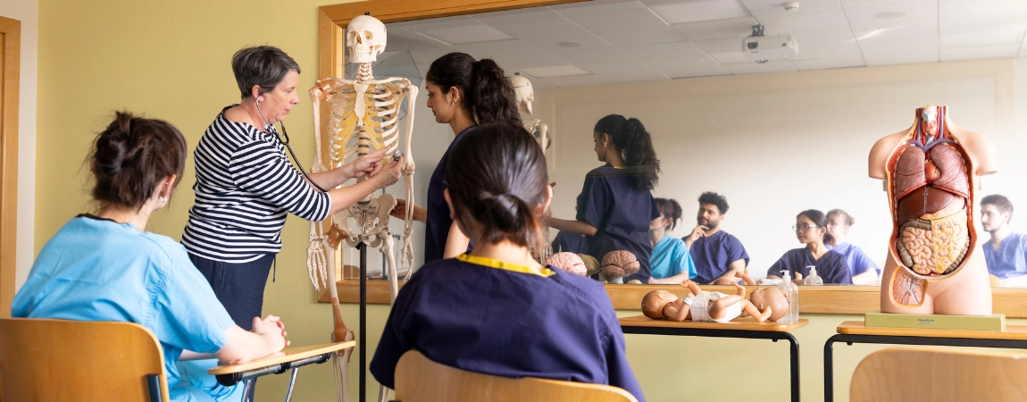 Students learning clinical skills