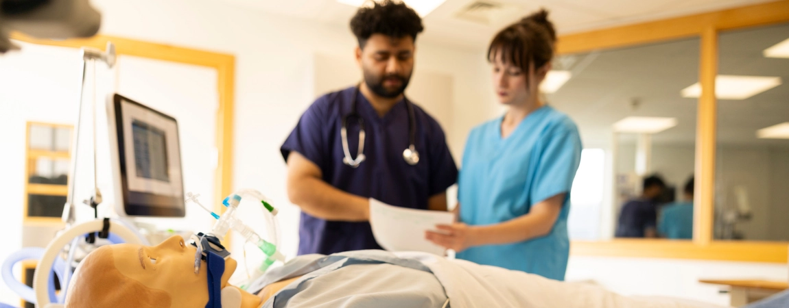 Students learning clinical skills