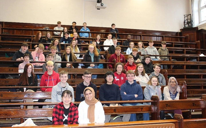 Some TYPE Transition Year Students in Physics sitting in a lecture hall