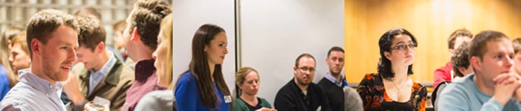 Images of Alumni and students at a Student Careers Networking