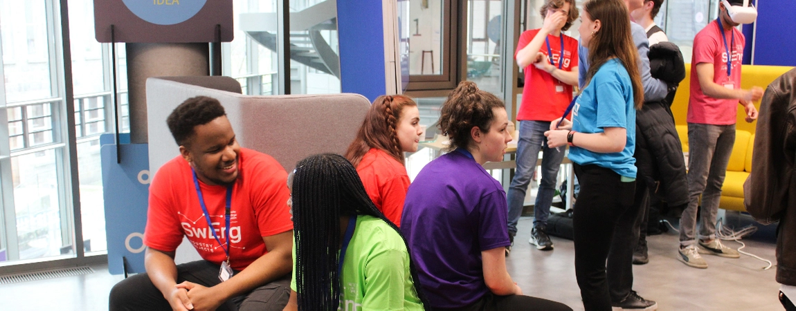 Undergraduate students gathering for a discussion