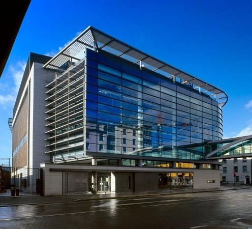Trinity Sport Centre exterior shot with blue sky