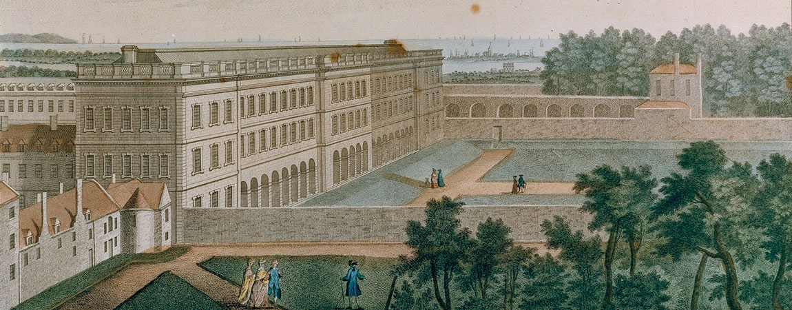 painting of a building