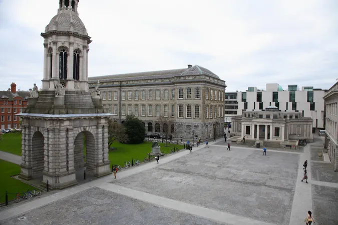 Flat paved ground in Trinity College Dublin