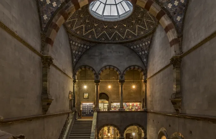 The stairwell inside the Museum Building TCD