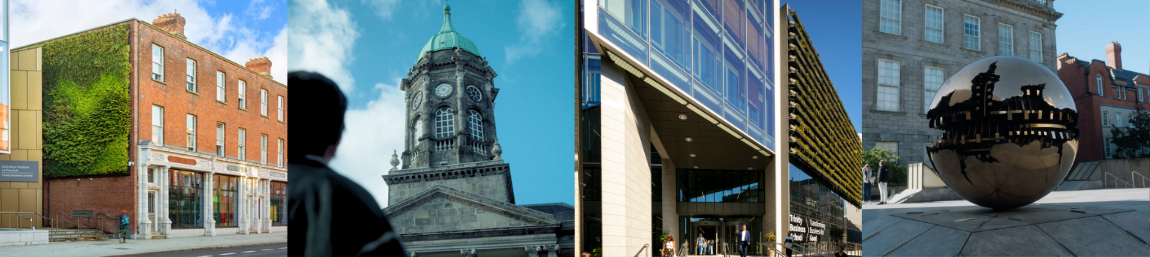 Pictires of Trinity Business School and wider Trinity campus