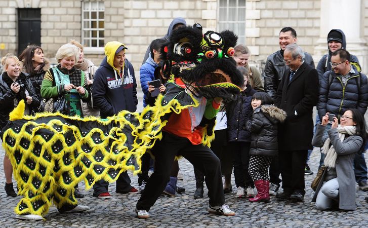 Chinese Dragon costume celebrating diversity at Trinity College Dublin