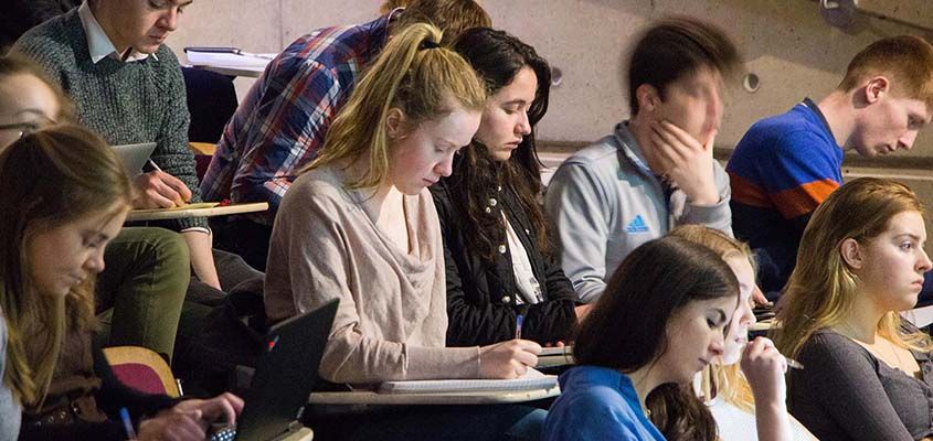 Students at a French Lecture at TCD