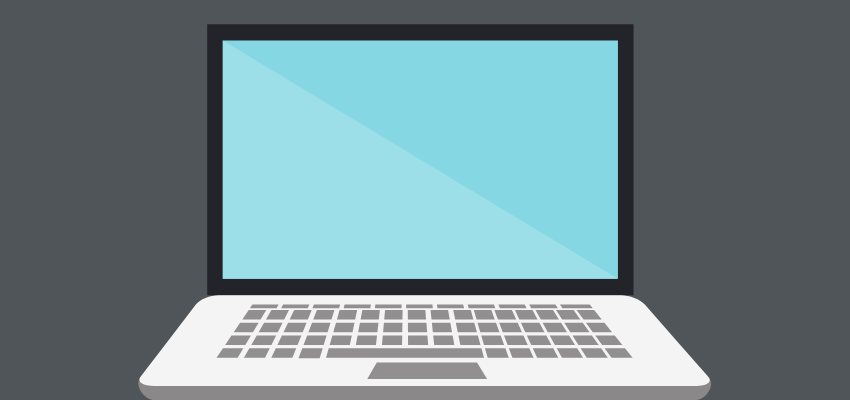 image of a laptop on a grey background