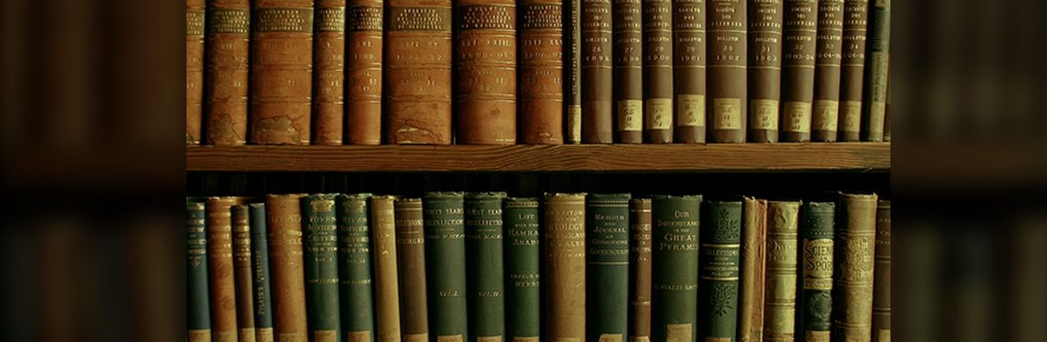 Old law books in a library