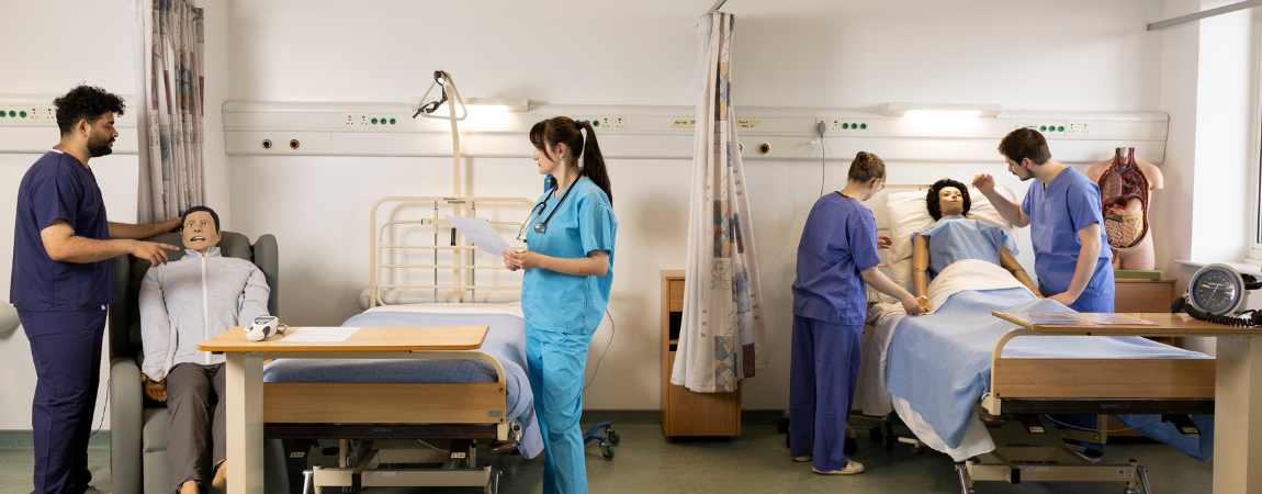 Students learning clinical skills