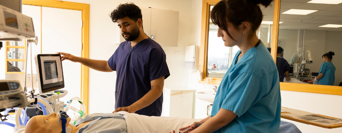 Students in scrubs