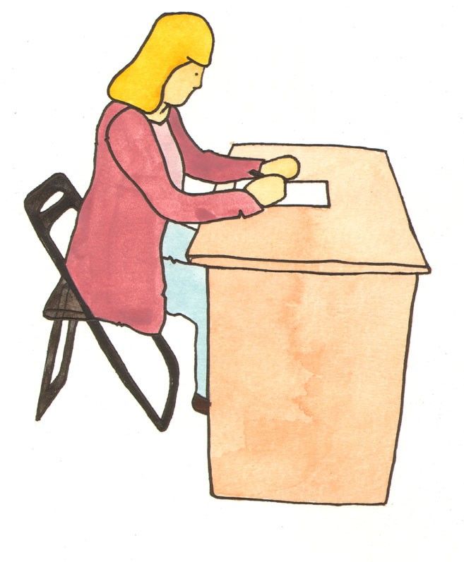 stay in your desk clipart