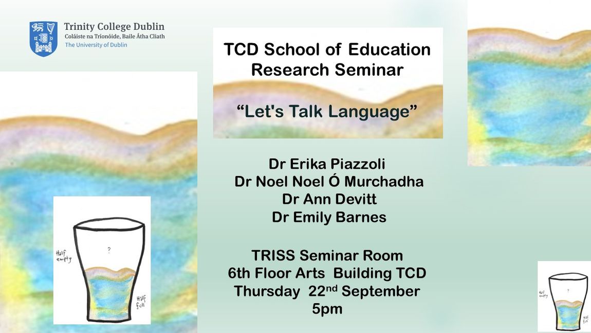 'Let's Talk Language' research seminar Thursday 22nd September 2022