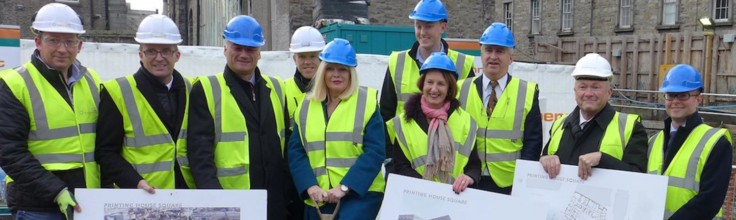 Turning the sod at Oising House