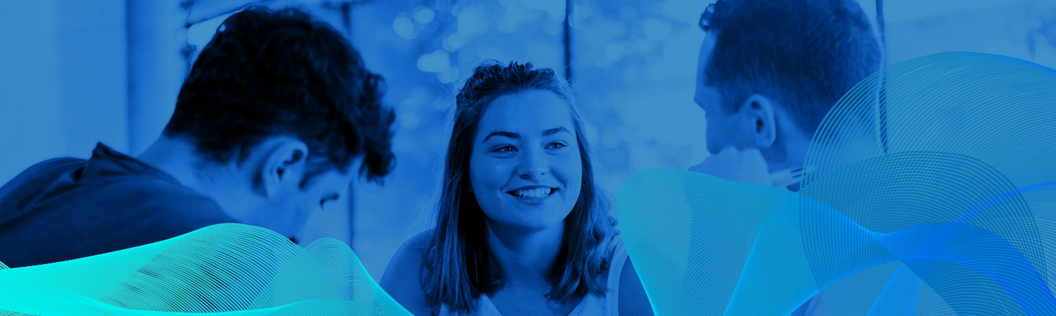 a group meeting of staff