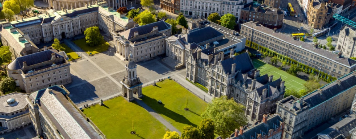 Aerial view of campus