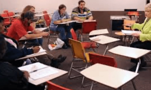 People gathered at a workshop