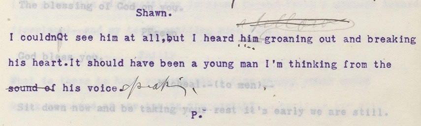 sample of corrections on old manuscript