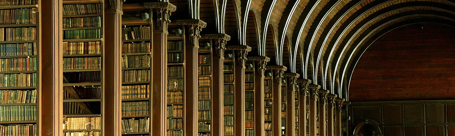 Old library interior at Trinity college dublin