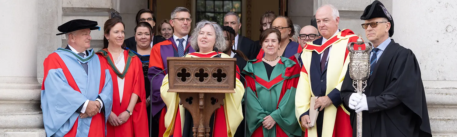 Provost speaking at Trinity Monday event