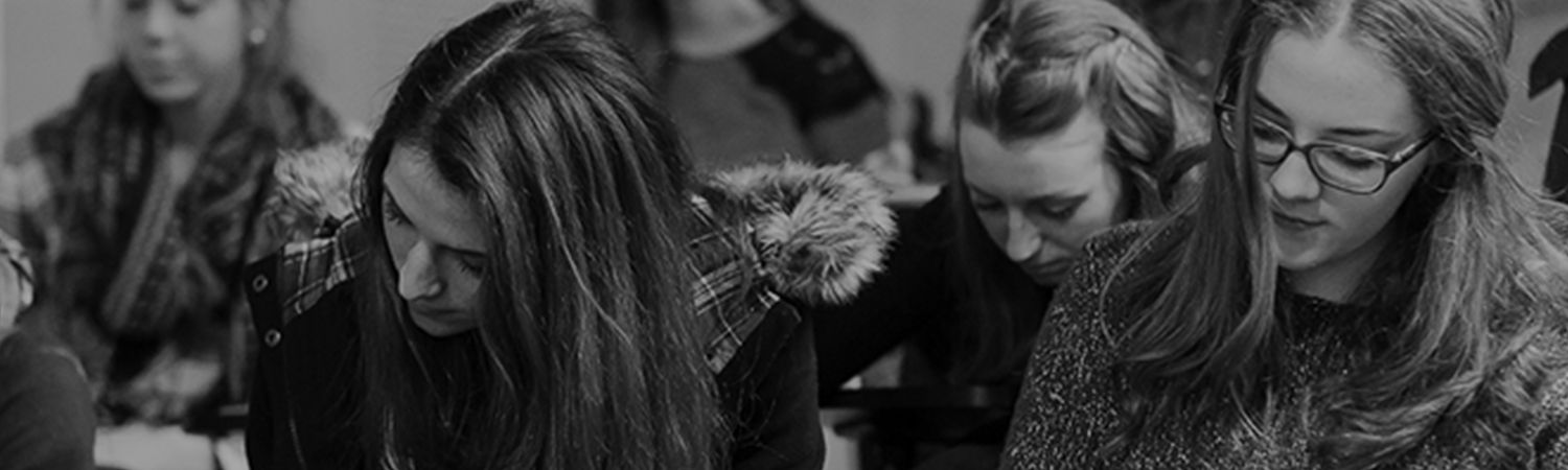 Group of students seated in lecture hall