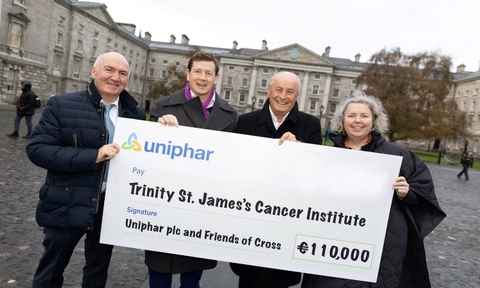 Uniphar & Friends of Cross Present &euro;110,000 Donation to Trinity St James&rsquo;s Cancer Institute
