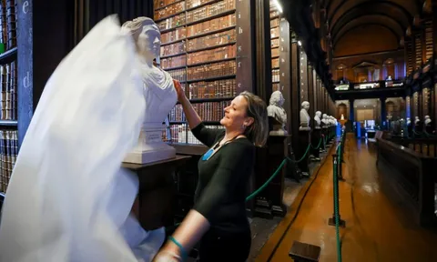 First sculptures of women installed in Trinity's Old Library