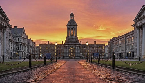 Sunrise over Front Square Trinity